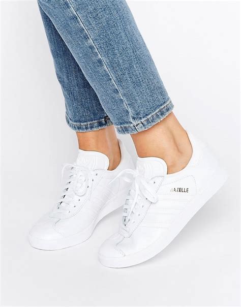 white adidas womens trainers|all white adidas sneakers women's.